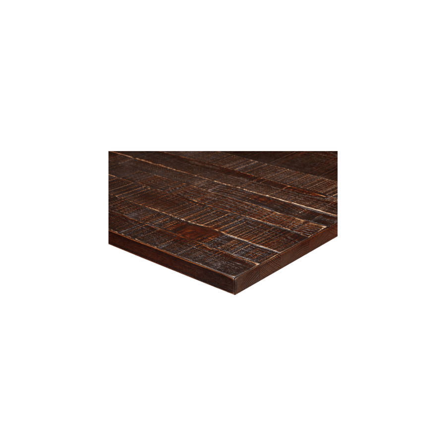 jagged walnut wooden table top product shot